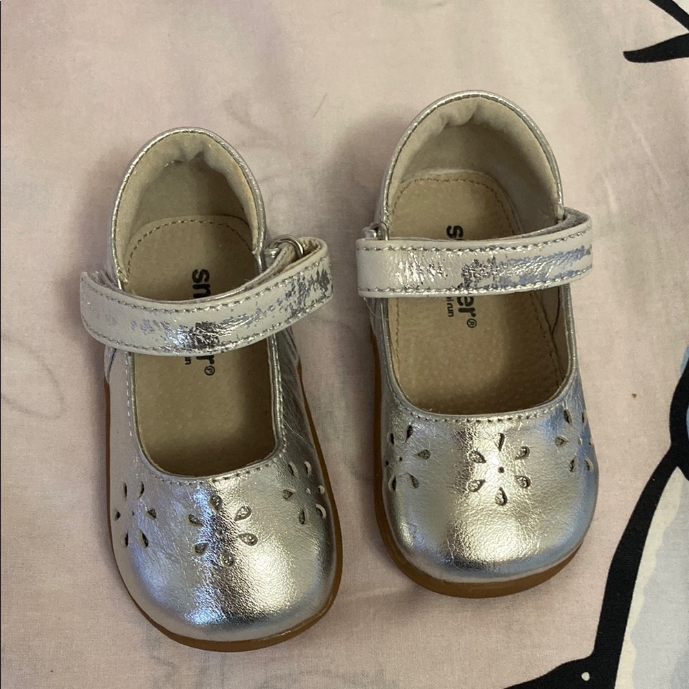 Stride Rite Shimmering Silver Dress Shoes